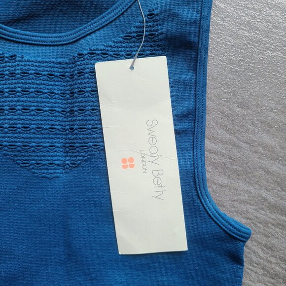 Sweaty Betty 360 Workout Bra Seamless Sports Tank Deep Blue XS - New With Tags - Picture 4 of 8